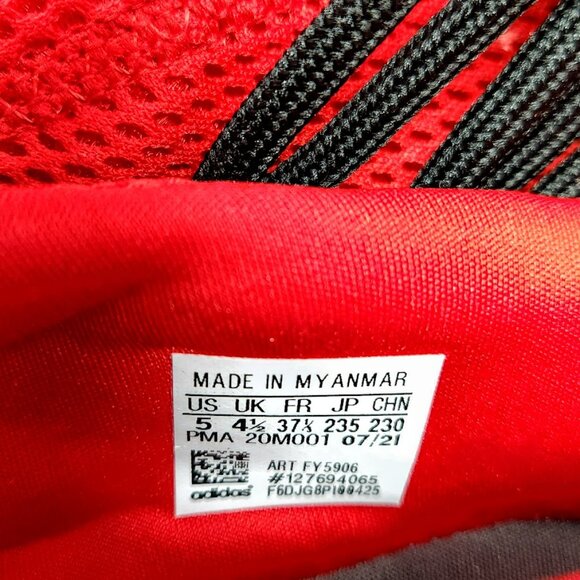 Adidas LiteRacer Adapt 3 Slip On Tennis Running Gym Shoes Sneakers Red Black New - Picture 5 of 8